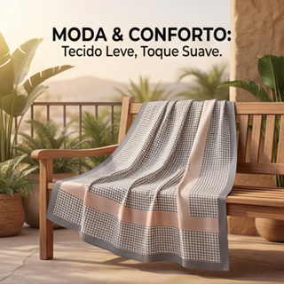 Lenço Feminino Premium 90x90cm Estampa Clássica | Leve, Respirável, Elegante e Multifuncional em Oferta na Shopee