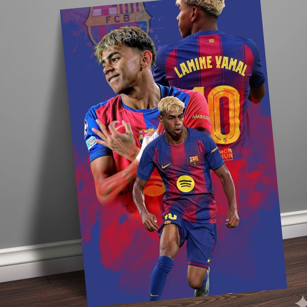 Placa | Quadros decorativos |  Lamine Yamal | 20x28cm -Poster joia futebol espanha em Oferta na Shopee