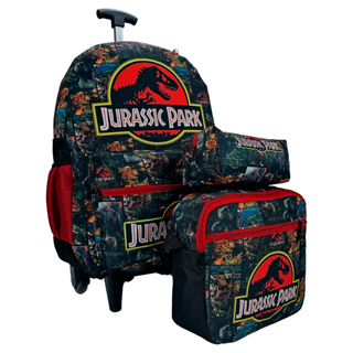 Mochila escolar Jurassic park dinossauro infantil rodinhas em Oferta na Shopee