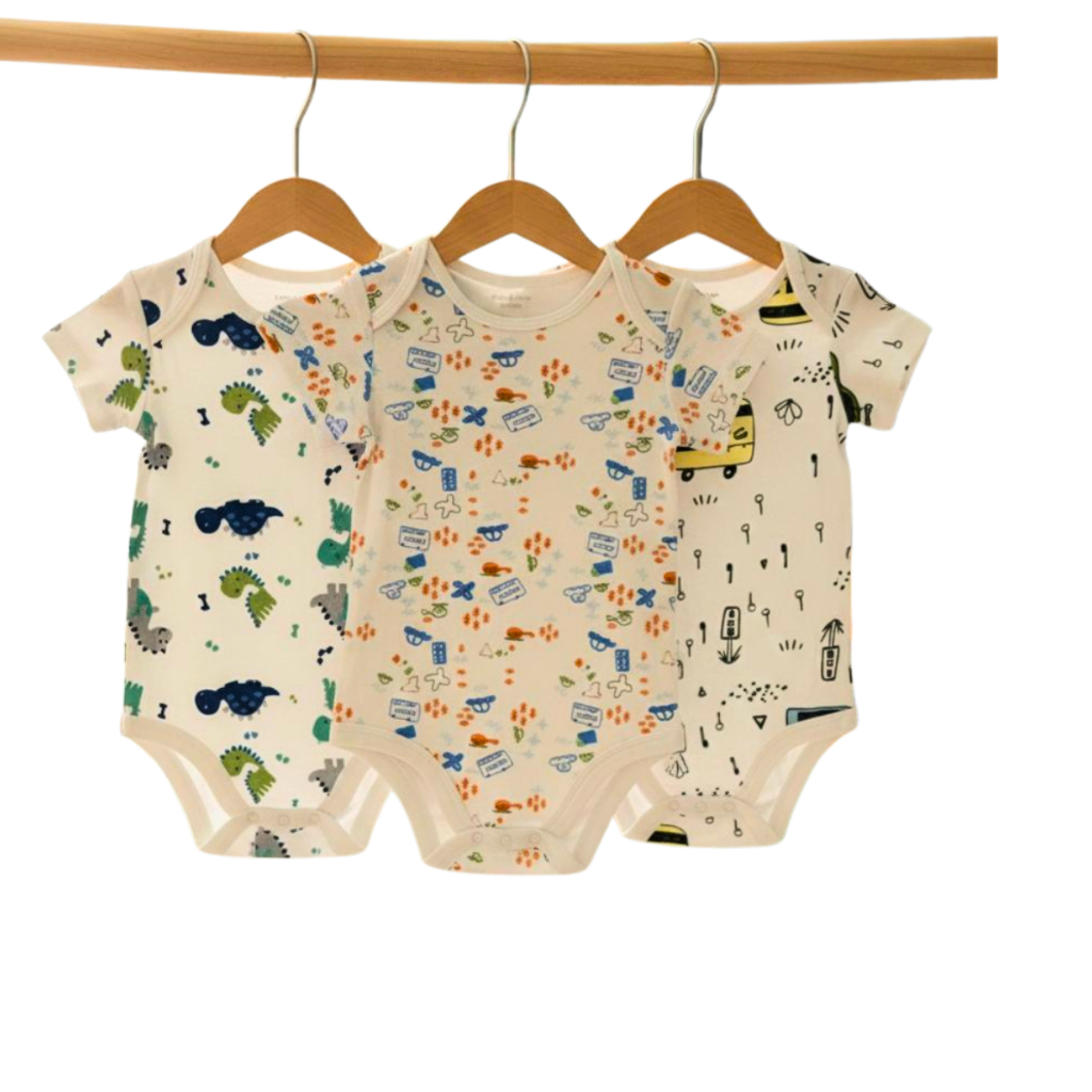 Conjunto Bebe Menino 3 Peças Body Multicolorido 6-9 Meses - Algodão Macio