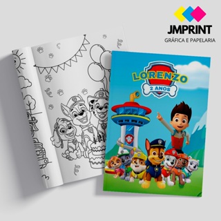 Mini Livro de Colorir Personalizado Lembrancinha Aniversário Patrulha Canina em Oferta na Shopee