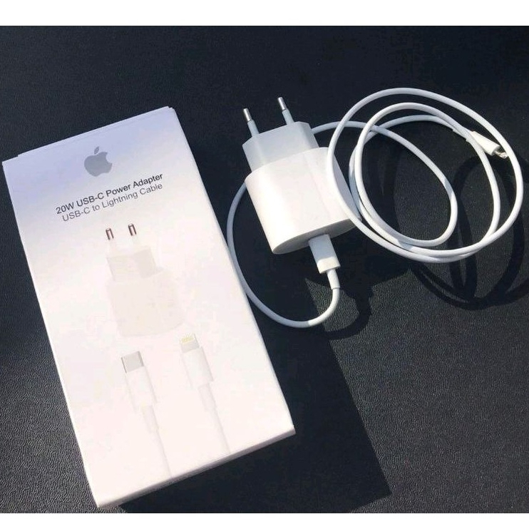 Carregador Original IPhone Apple 20W Completo Turbo Com Cabo + Fonte Tipo C Todos Iphones