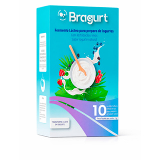 Fermento Lácteo Para Iogurte Natural Lactobacilos Caseiro Rende 10 Litros Saudável Bragurt em Oferta na Shopee