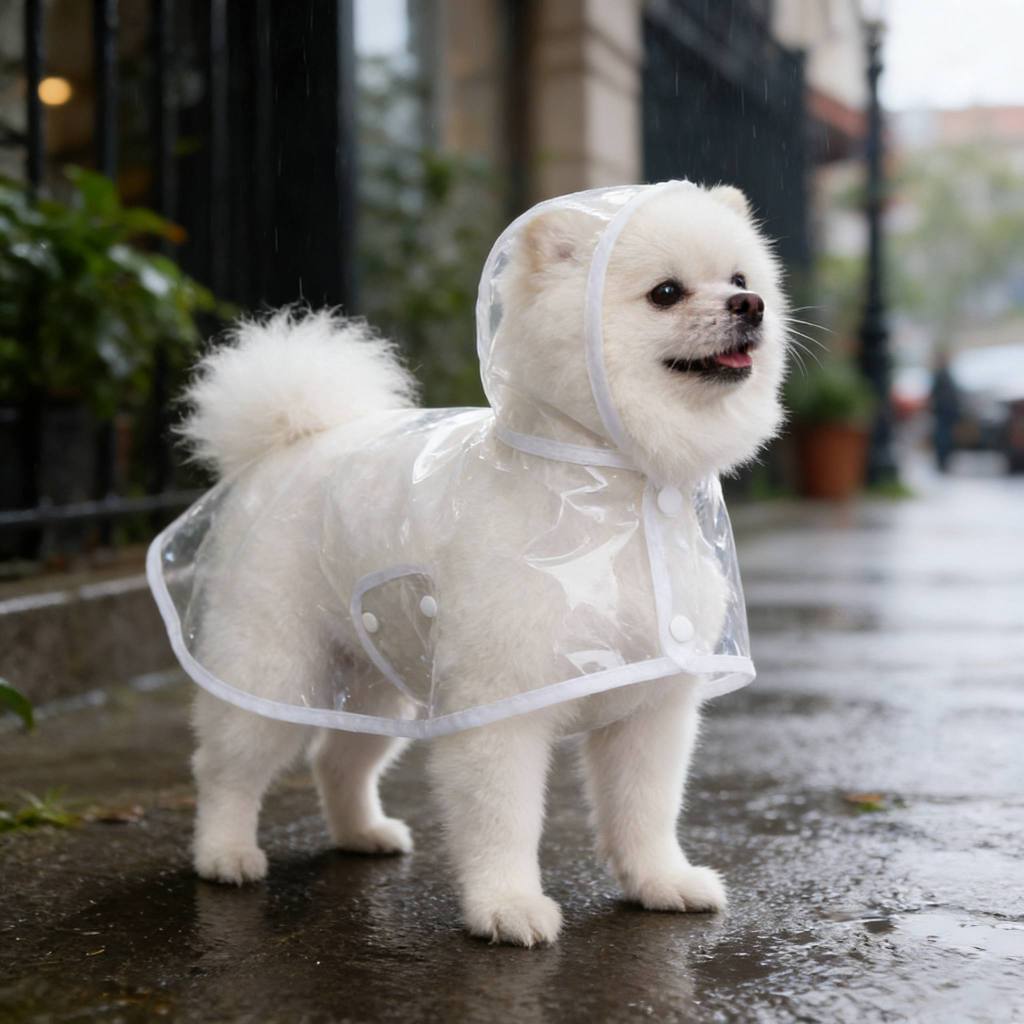 Capa de Chuva Pet Impermeável Proteção Cachorro Grande Médio Pequeno Porte Passeio Chuva