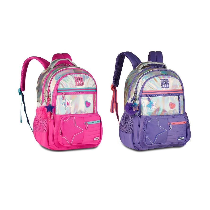 Mochila de Costas 50137 Rebecca Bonbon Holográfica Escolar Infantil Juvenil