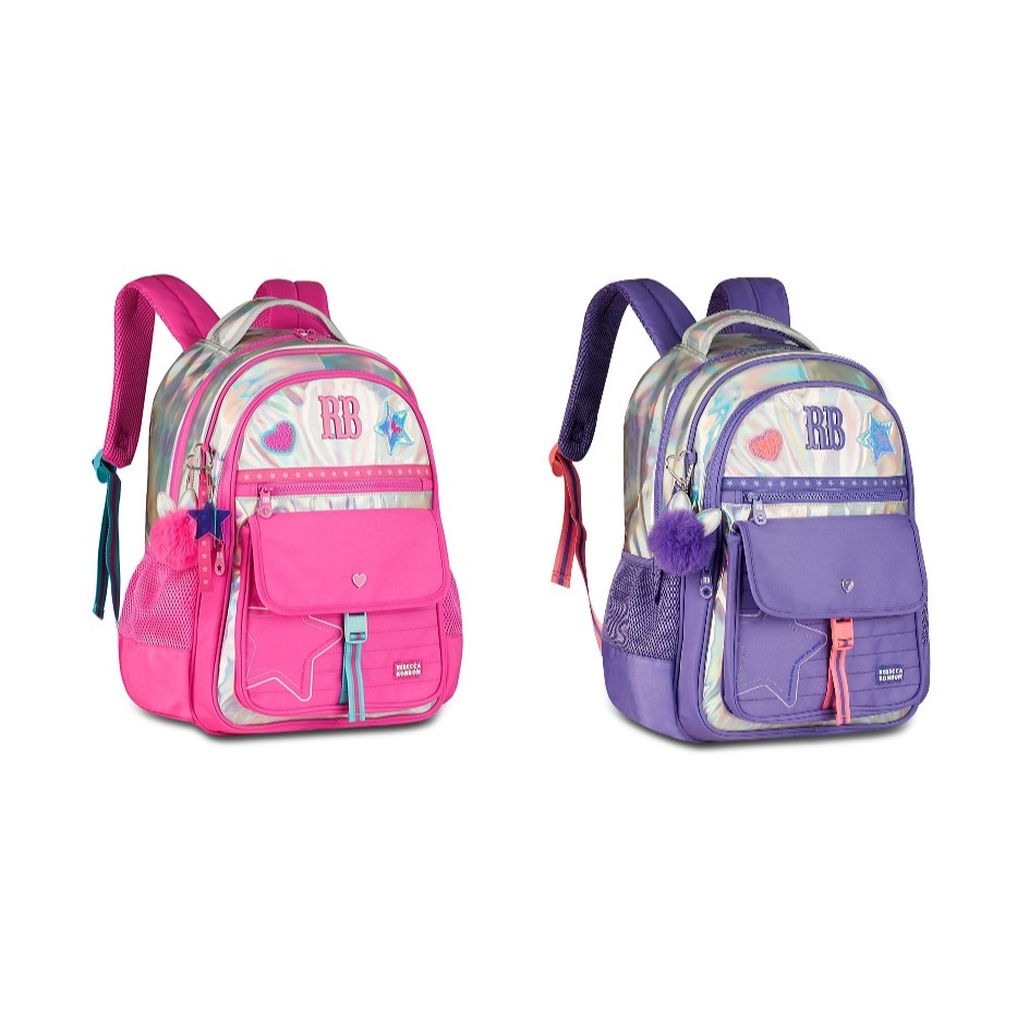 Mochila de Costas 50138 Rebecca Bonbon Holográfica Escolar Infantil Juvenil
