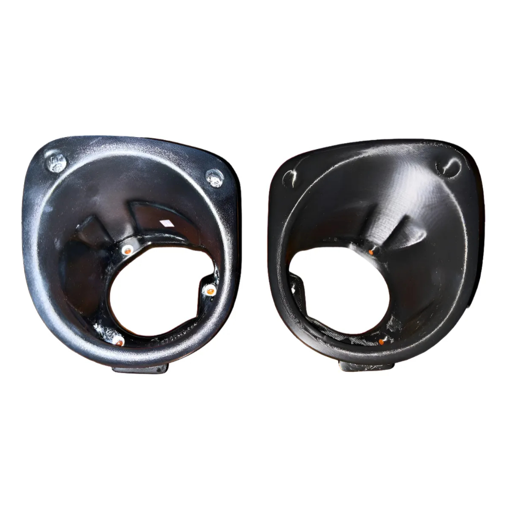Par Moldura Farol Milha Renault Master 2 2008 Reprodução 3d Preto Ambos Os Lados