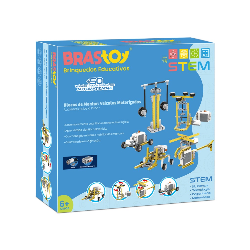 BRASTOY Blocos de construção eletrônicos educativos Brinquedo para aprendizagem precoce 50 em 1