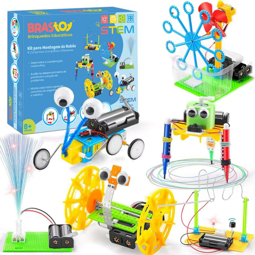 Kit de brinquedos robóticos científicos STEM 6 em 1 e 5 em 1 em Oferta na Shopee