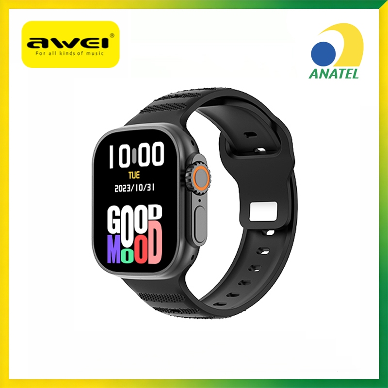 Smartwatch Bluetooth Awei H37 Original Monitora Saúde Modo Esporte Notificações Chamadas