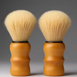 Pincel Para Barbear Barba Cabo Madeira Cerdas Macias