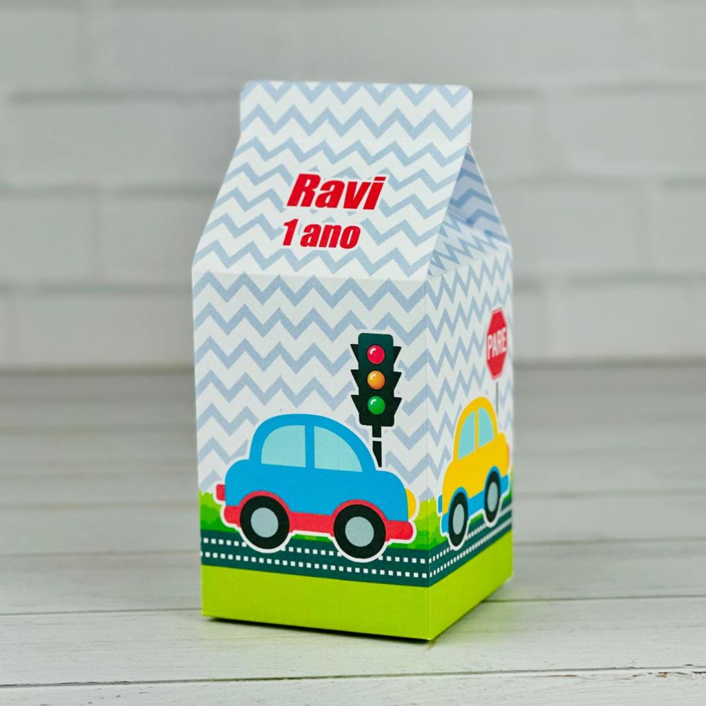 Caixinha Carrinhos | Caixa Milk Personalizada Com Nome | Mimos Aniversário Lembrancinhas Personalizados Kit Festa