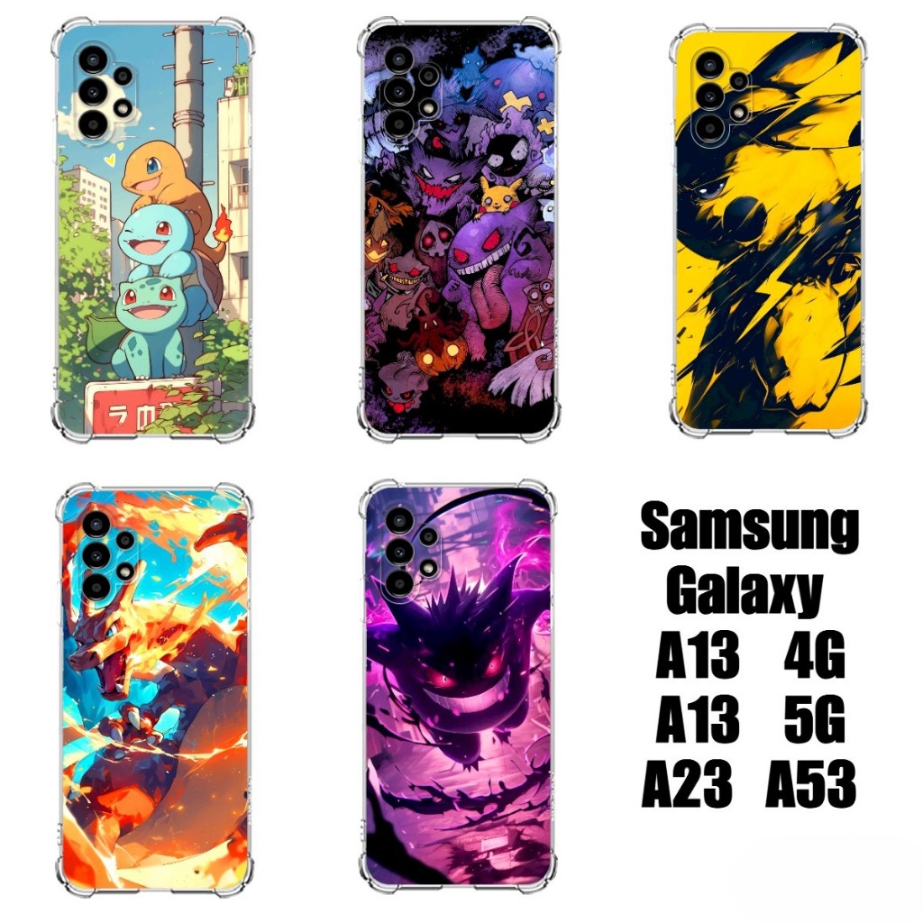 Capinhas Cases TPU Capas de Celular Samsung Galaxy A13 4G A13 5G A23 A53 Anime Pokemon Pikachu