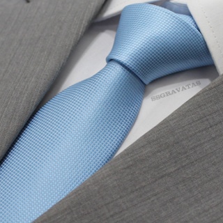 Gravata Azul Serenity Slim GR333 em Oferta na Shopee