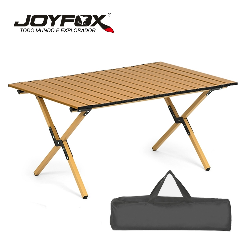 Mesa Dobrável Portatil 90x60cm Mesa de Campismo Camping Praia Acampamento Preta Garden Life em Oferta na Shopee