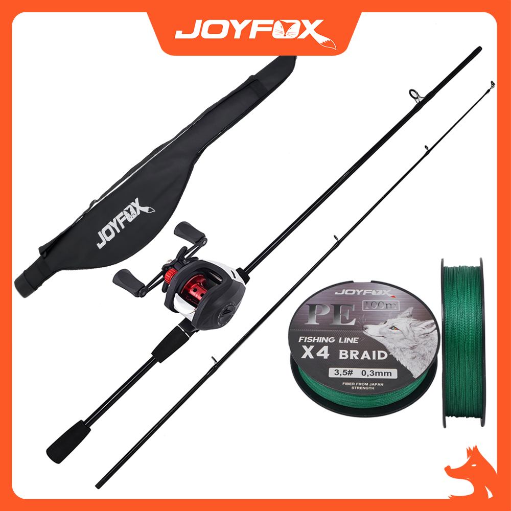 Kit Vara De Pesca Carretilha Pesca 17+1 Rolamentos Conjunto com Carretilha, Linha e Vara JOYFOX