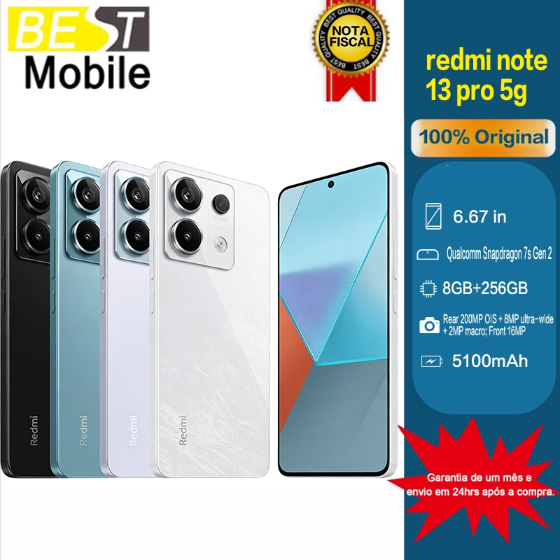 Original Xiaomi Redmi Note 13 Pro 5g Snapdragon 7s Gen2 Smartphone 6,67" Nfc 5100mAh Global - Miniatura 3