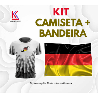 KIT Camiseta Personalizada + Bandeira da Alemanha Torcedor 2026 Esportes Alemanha