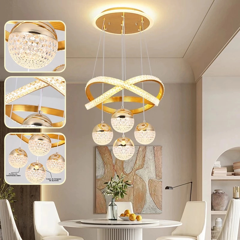 3 Cores Em 1 lustre para sala Lustre Sala De Jantar Luz Novo Estilo Cozinha Simples E Moderno Quarto O16 em Oferta na Shopee