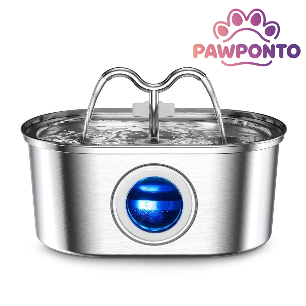Bebedouro para Gatos Inoxidável 3,2L Automático Filtro Água Fresca - Com Visor Transparente em Oferta na Shopee