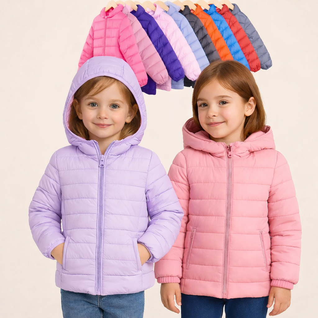 Jaqueta Forrada Puffer Casaco Infantil Pelucia Capuz Removivel Blusa de Frio 01 a 05 Anos Agasalho em Oferta na Shopee