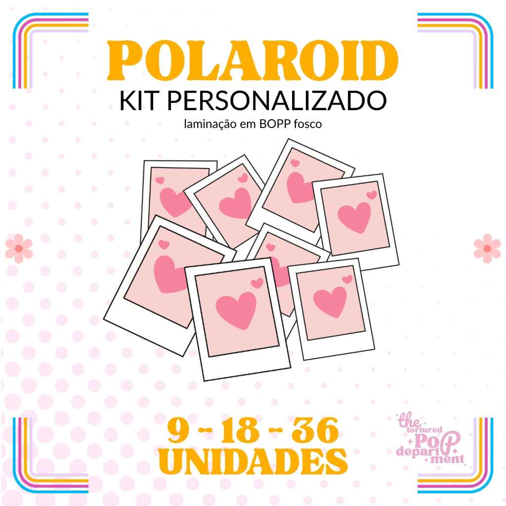 Kit 18/36/54 Mini fotos Pola (estilo retrô) Personalizadas | Premium | Foto Pessoal, K.pop, Cinema