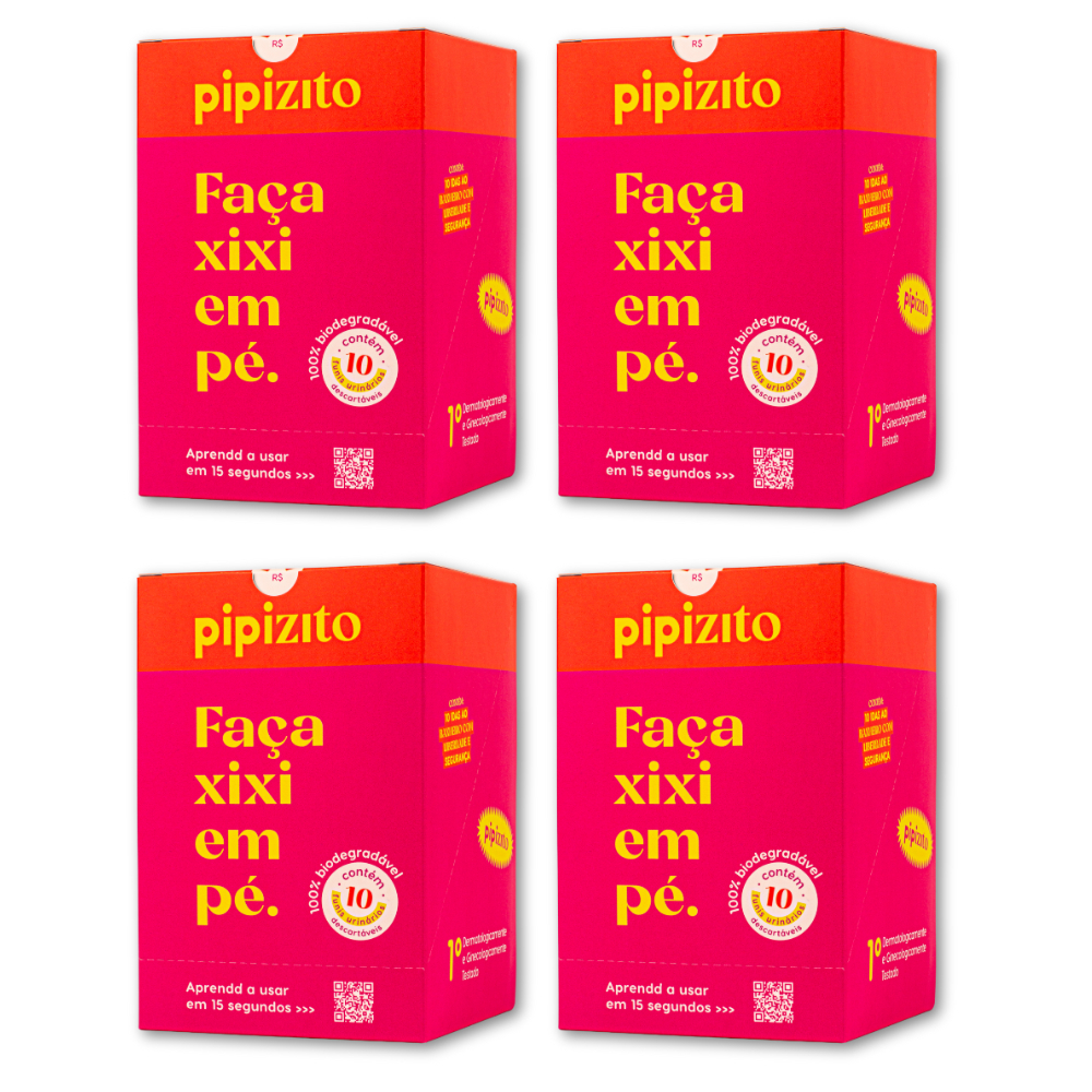 NOVO Pipizito Funil Urinário Descartável - 40 unidades