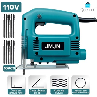Serra Tico-Tico Elétrica 650W 110V com Velocidade Variável 0–3800RPM Laser de Corte e 10 Lâminas em Oferta na Shopee
