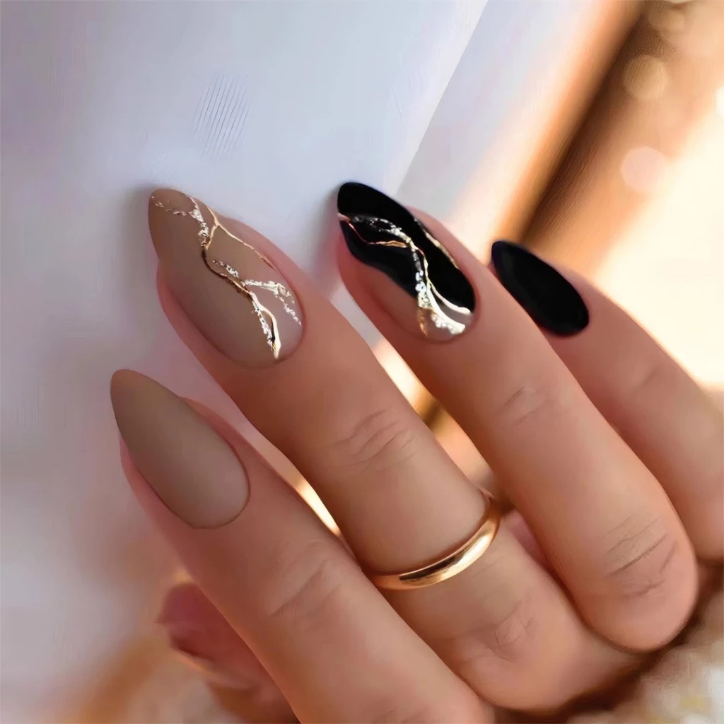 KOASIS Unhas Postiças  Decoradas  - 24 Cores Realistas e Duráveis para Festas
