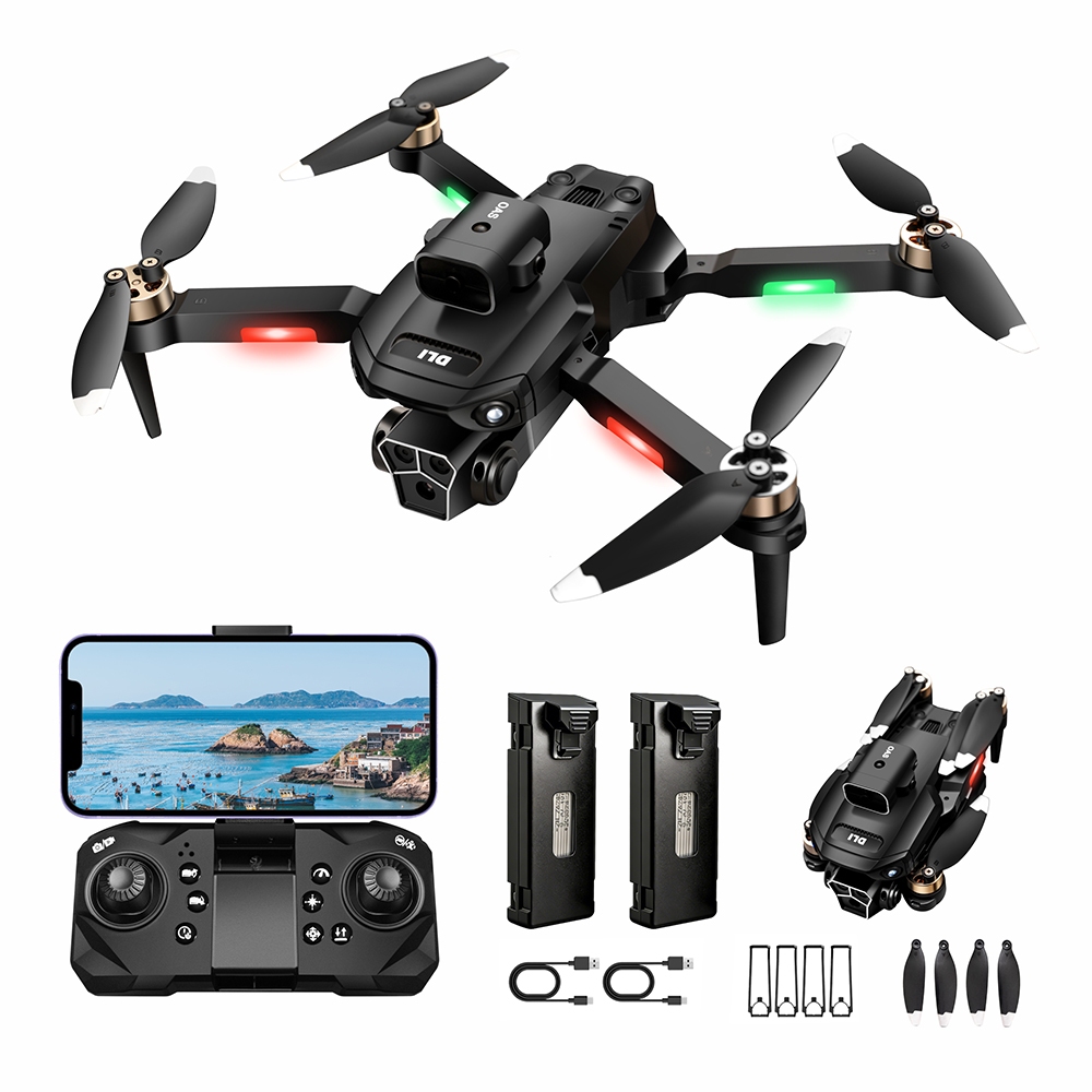 Drone Dual Camera 4k Profissional Sensor Obstaculo Com Wifi Prevenção Obstáculos Motor Sem Escova