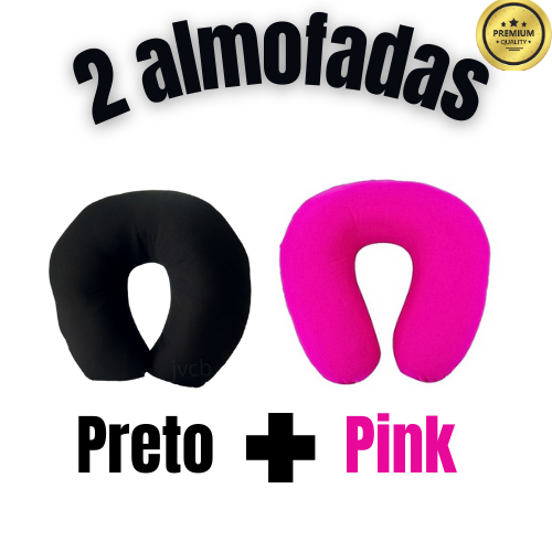 kit 2 Almofadas Apoio De Pescoço C/Zíper Em Forma De U Travesseiro De Viagem algodao em Oferta na Shopee