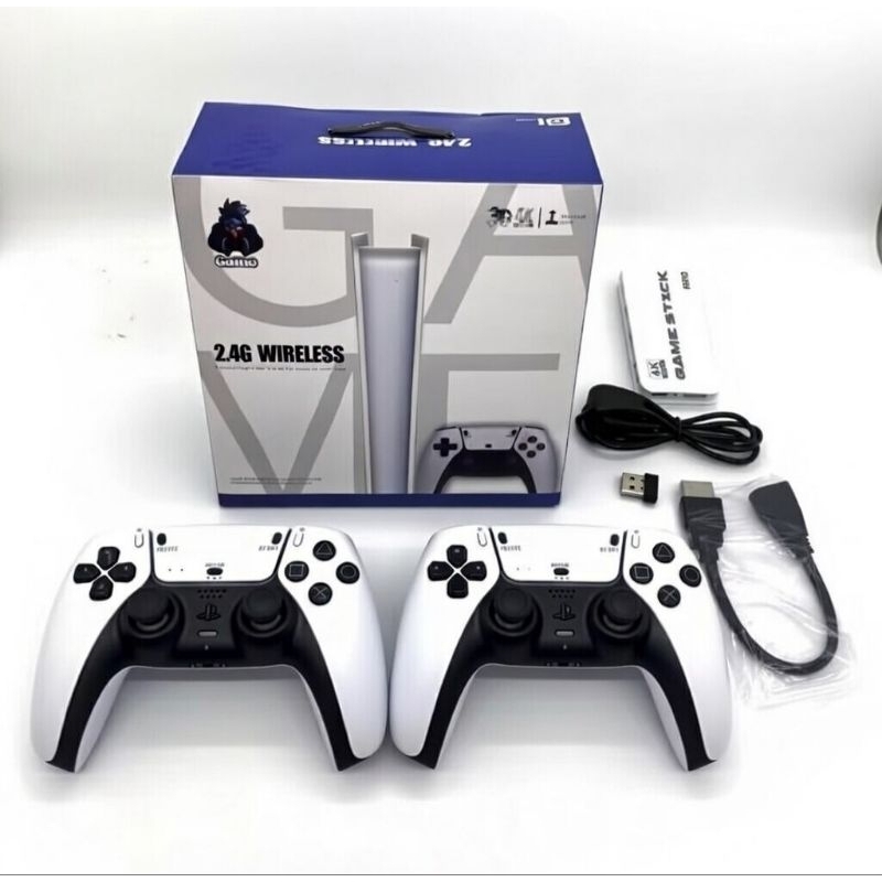 GAME STICK M15 PRO 4K 64GB + 37000000+ JOGOS! 2 CONTROLES SEM FIO HDMI PLUG AND PLAY RETRÔ 2025/2026