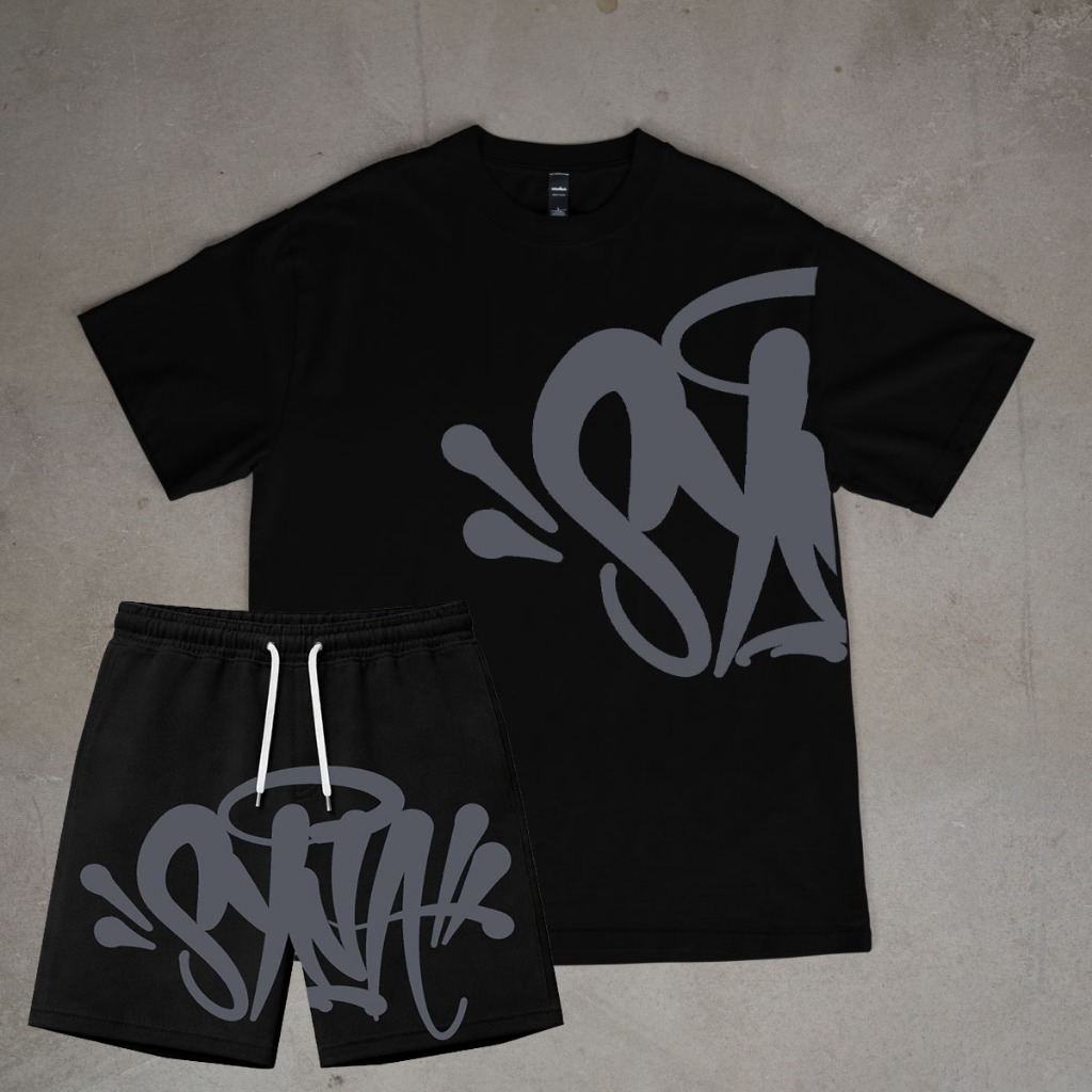 Syna word Conjunto Camiseta + Short Moletom Moda Internacional em Oferta na Shopee
