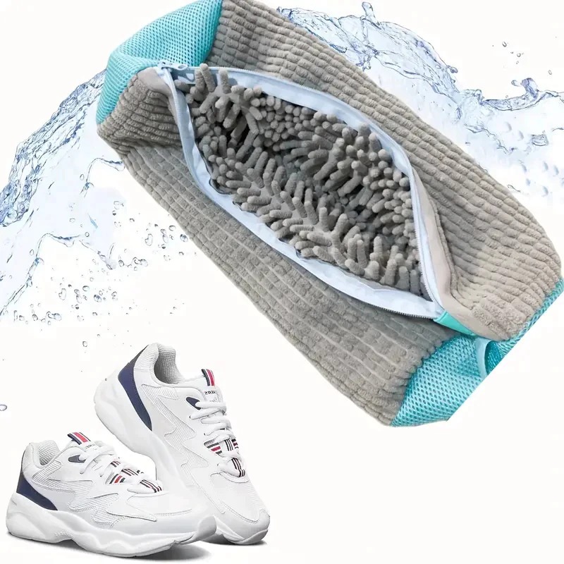 Bolsa de Lavar Tênis e Sapatos em Malha para Lavanderia Anti Deformação Universal