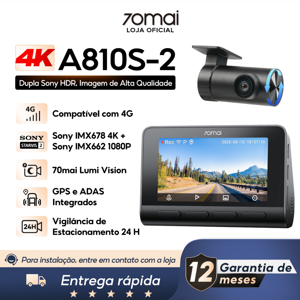 70mai 4K Dashcam A810S
