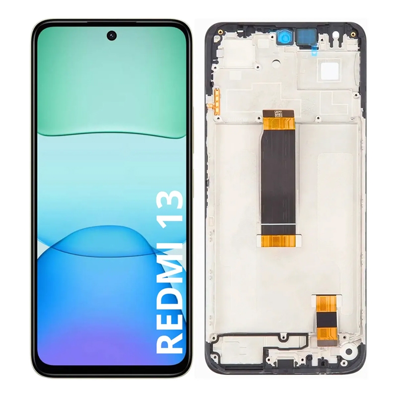 Tela Display Frontal Lcd Compatível Redmi 13 Com Aro Preto