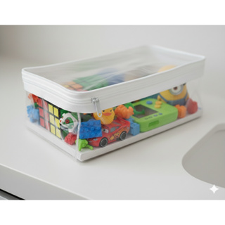Kit 5/7/10 Saco Organizador Infantil Multiuso  Premium-PVC CRISTAL - Saquinho Transparente para Viagem e Quarto em Oferta na Shopee