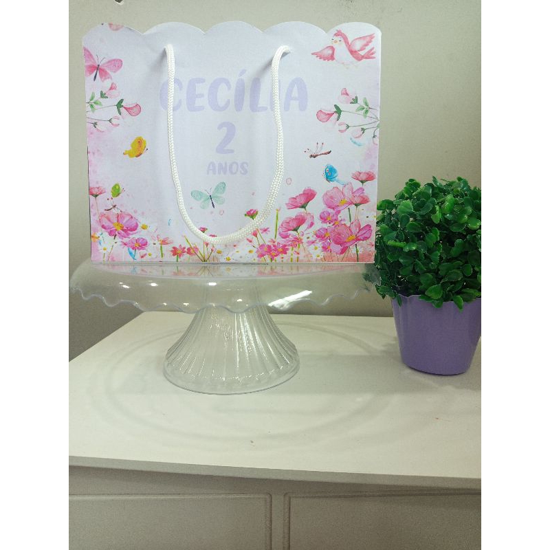 SACOLINHA PERSONALIZADA PARA LEMBRANCINHA  TEMA JARDIM- PEGUE E MONTE