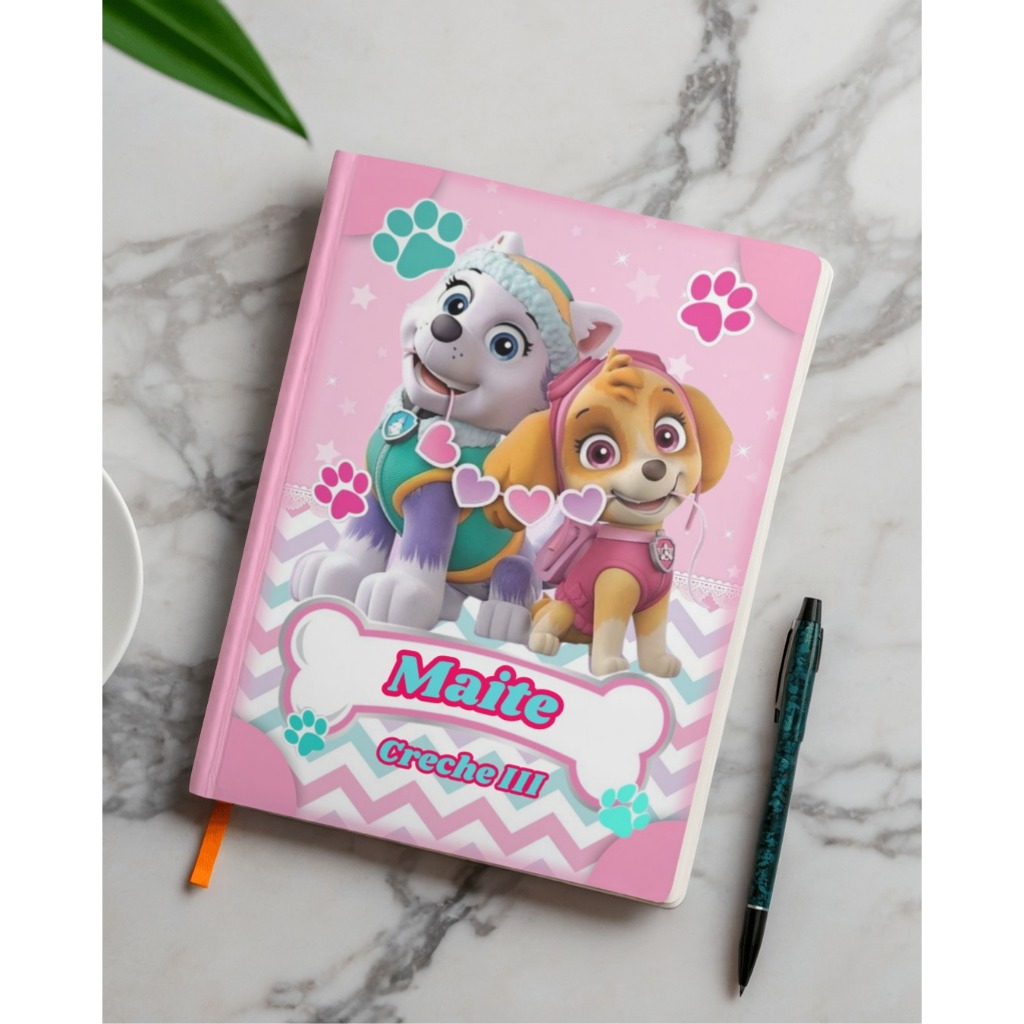Caderno Brochura 96 Folhas - Personalizado (Com Nome e Série) Everest e Skye em Oferta na Shopee