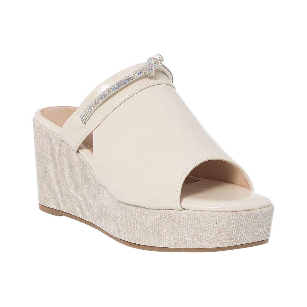 Sandália Anabela Feminina Tamanco Plataforma Salto Alto Juta Espadrille Strass Blogueira Confortável em Oferta na Shopee