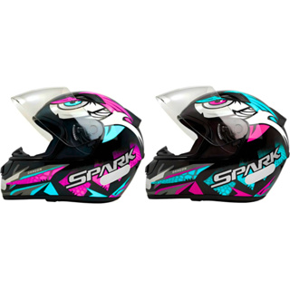 Kit 2 Capacetes Ebf Spark Dragon Tiffany e Dragon Rosa em Oferta na Shopee