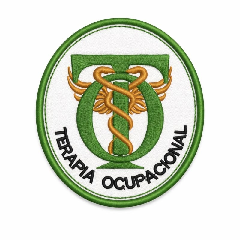 Patch Profissão Termocolante Terapia Ocupacional TO bordado para jaleco camiseta camisa