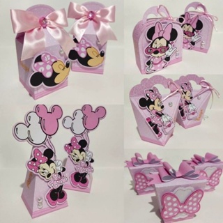 Kit pegue e monte lembrancinhas personalizadas da Minnie Rosa em Oferta na Shopee