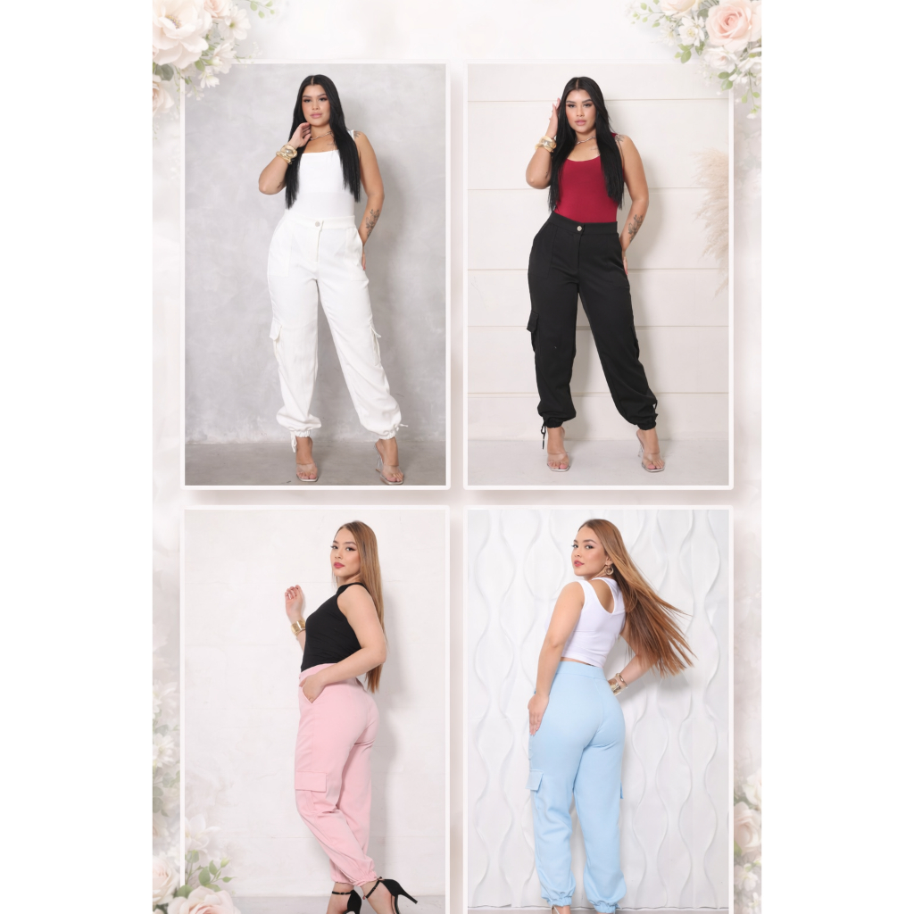 Calça Feminina Cargo jogger a nova tendencia em Oferta na Shopee