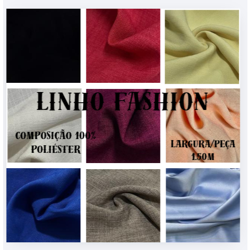 Linho Fashion (5m x1,5m)100% Poliéster(vestidos camisas,saias, calças, cortinas, capas de almofadas)