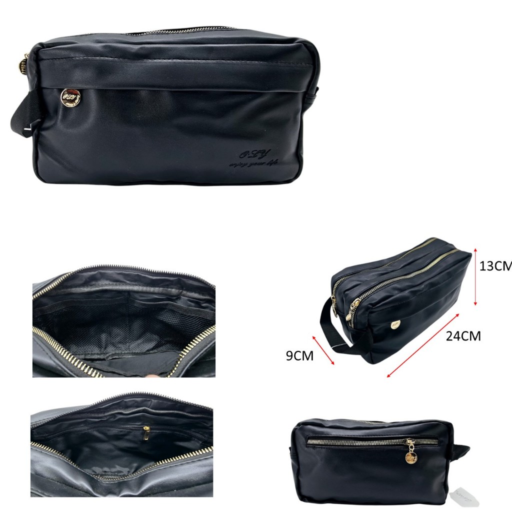 Necessaire Feminina Grande  Bolsa de Maquiagem Impermeável com Zíper e Alça Lateral em Oferta na Shopee