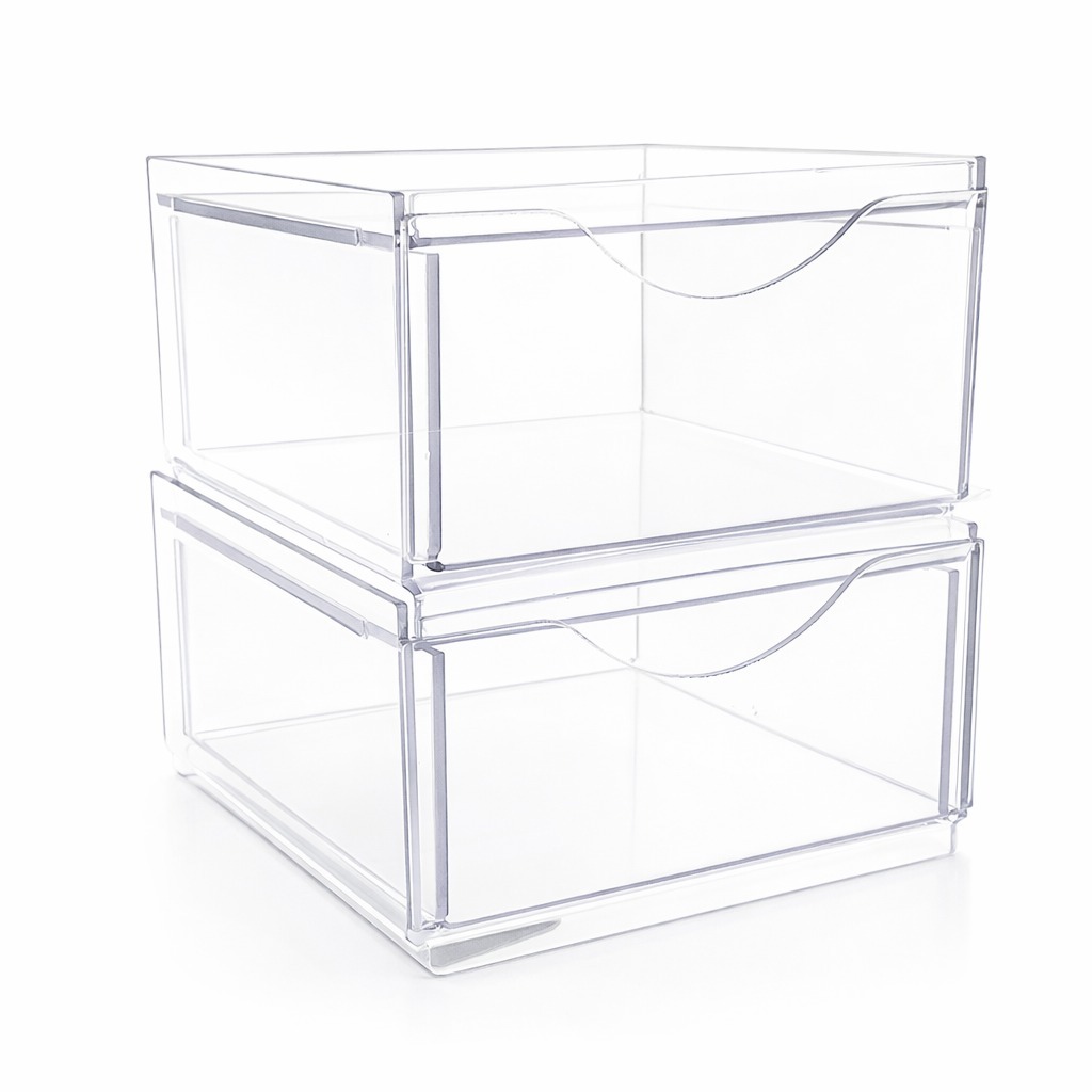 Organizador Multiuso Cristal Transparente 2 Gavetas
