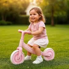 Bicicleta Infantil Sem Pedal Rosa Equilíbrio Bike Andador Brinquedo Aprender Andar