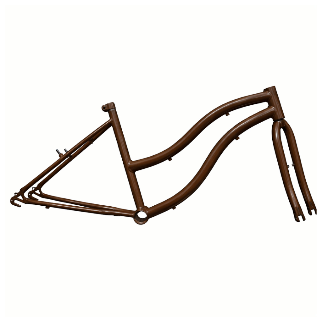 Quadro Bicicleta Caiçara Aro 26 Ferro Marrom Resistente em Oferta na Shopee