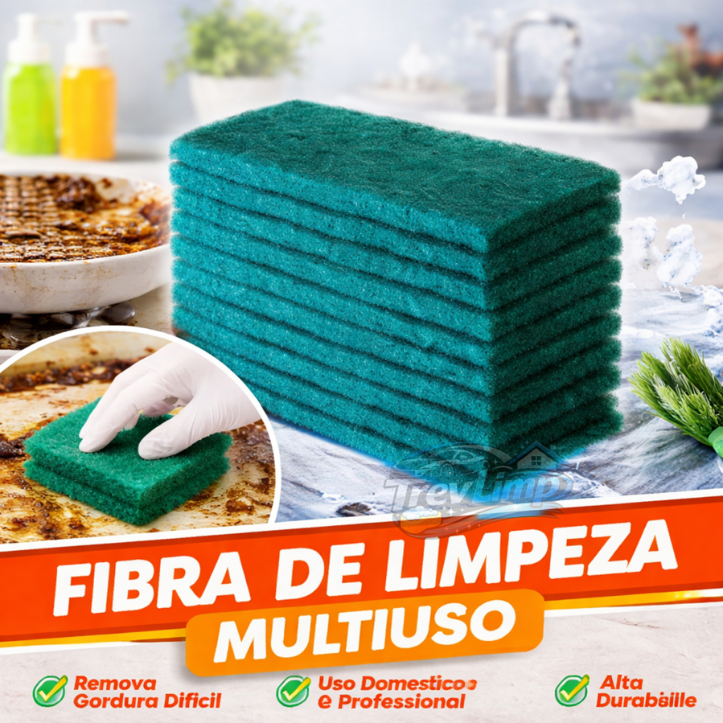 Fibra De Limpeza Verde Buchas Esponjas Uso Geral